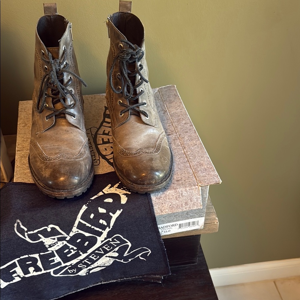 Freebird by Steven Brown Lace-Up Leather Boots